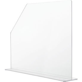 Global Industrial 732135 Global Industrial™ Splash Guard, Large, 4-1/2"W x 23-1/2"D x 18"H, Clear image.