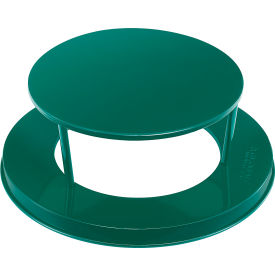 Steel Rain Bonnet Lid for Global Industrial 24 Gallon Slatted Trash Can Green 
