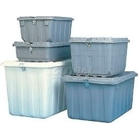 Shirley K's 510PN-507PN Security Shipping Container With Lid 2 Hasps,38x26-1/2x25-3/4, White