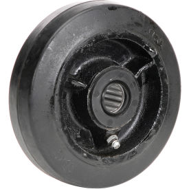 Global Industrial 748603 Global Industrial™ 5" x 1-1/2" Mold-On Rubber Wheel - Axle Size 3/4" image.