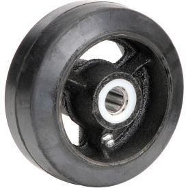 Global Industrial 748605C Global Industrial™ 5" x 2" Mold-On Rubber Wheel - Axle Size 5/8" image.
