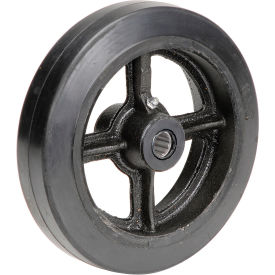 Global Industrial 748613 Global Industrial™ 8" x 2" Mold-On Rubber Wheel - Axle Size 3/4" image.
