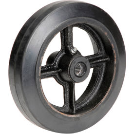 Global Industrial 748613C Global Industrial™ 8" x 2" Mold-On Rubber Wheel - Axle Size 5/8" image.