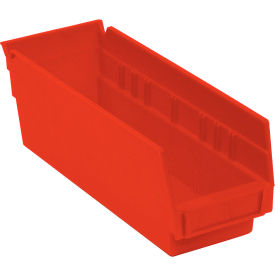 Akro-Mils 30120RED Akro-Mils Plastic Nesting Storage Shelf Bin 30120 - 4-1/8"W x 11-5/8"D x 4"H Red image.