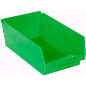 Akro-Mils 30150GREEN Akro-Mils Plastic Nesting Storage Shelf Bin 30150 - 8-3/8"W x 11-5/8"D x 4"H Green image.