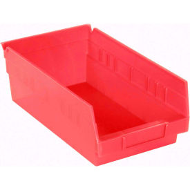 Akro-Mils 30130RED Akro-Mils Plastic Nesting Storage Shelf Bin 30130 - 6-5/8"W x 11-5/8"D x 4"D Red image.