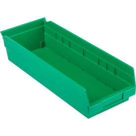 Akro-Mils Plastic Nesting Storage Shelf Bin 30138 - 6-5/8""W x 17-7/8""L x 4""H Green