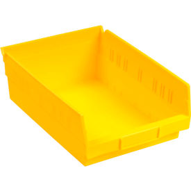 Akro-Mils 30158YELLO Akro-Mils Plastic Nesting Storage Shelf Bin 30158 - 8-3/8"W x 17-7/8"D x 4"H Yellow image.