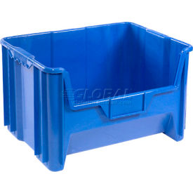 Global Industrial 752397BL Global Industrial™ Plastic Hopper Bin, 19-7/8"W x 15-1/4"D x 12-7/16"H, Blue image.