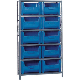 Quantum QSBU-700 Shelving With 10 Giant Hopper Bins Blue 42x18x75