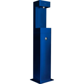 Global Industrial 761222BLF Global Industrial™ Outdoor Pedestal Bottle Filling Station w/ Filter, Blue image.