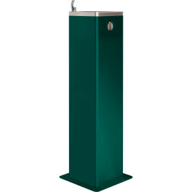 Global Industrial 761223GN Global Industrial™ Outdoor Pedestal Drinking Fountain, Green image.