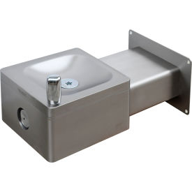 Global Industrial 761224 Global Industrial™ Outdoor Wall Mount Drinking Fountain, Stainless Steel image.