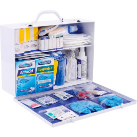 Global Industrial 761295A Global Industrial™ First Aid Kit, 50-75 Person, ANSI Compliant, 2-Shelf Steel Cabinet image.