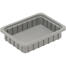 Dandux Dividable Stackable Plastic Box 50P0110024 -  11""L x 8""W x 2-1/2""H Gray