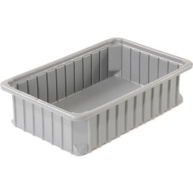 Dandux Dividable Stackable Plastic Box 50P0110034 -  11""L x 8""W x 3-1/2""H Gray