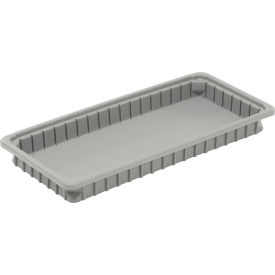 Dandux Dividable Stackable Plastic Box 50P0224024 -  24""L x 11""W x 2-1/2""H Gray