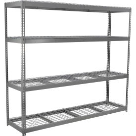 Global Industrial 4 Shelf Extra Heavy Duty Boltless Shelving Starter 96""W x 48""D x 60""H Wire Deck