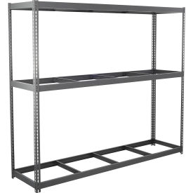 Global Industrial 3 Shelf Heavy Duty Channel Boltless Shelving Starter 96""W x 24""D x 60""HNo Deck