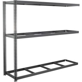 Global Industrial 3 Shelf Heavy Duty Channel Boltless Shelving Add On 96""W x 24""D x 84""H No Deck