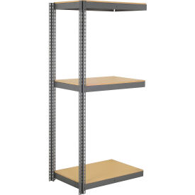 Global Industrial 3 Shelf Extra Heavy Duty Boltless Shelving Add On 48""W x 12""D x 60""H Wood Deck