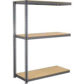 Global Industrial 3 Shelf Extra Heavy Duty Boltless Shelving Add On 60""W x 48""D x 60""H Wood Deck