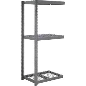 Global Industrial 3 Shelf Extra Heavy Duty Boltless Shelving Add On 36""W x 12""D x 84""H Wire Deck