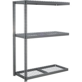 Global Industrial 3 Shelf Extra Heavy Duty Boltless Shelving Add On 60""W x 24""D x 84""H Wire Deck