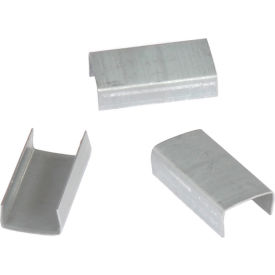 Pac Strapping Prod Inc OST48C Pac Strapping Regular Duty Snap On Steel Strapping Seals, 1/2" Strap Width, Silver, Pack of 2500 image.