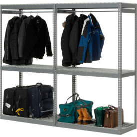 Global Industrial 796546 Global Industrial™ Boltless Luggage Garment Double Rack - 96"W x 24"D x 84"H image.