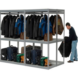 Global Industrial 796549 Global Industrial™ Boltless Luggage Garment Double Rack - 96"W x 48"D x 84"H image.