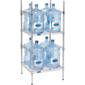 Global Industrial 797085 5 Gallon Water Bottle Storage Rack, 8 Bottle Capacity image.