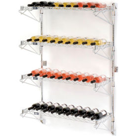 Global Industrial 797155 Wine Bottle Rack - Wall Mount 36 Bottle 36" x 14" x 54" image.