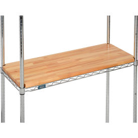 John Boos & Company HDO-1436V-N Hardwood Deck Overlay for Wire Shelving 36"W x 14"D x 1"Thick image.