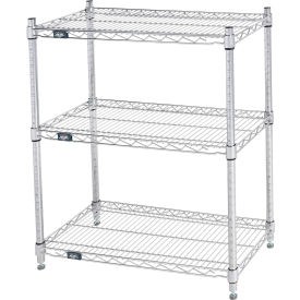 Nexel® 3 Shelf Stainless Steel Wire Shelving Unit Starter 30""W x 14""D x 34""H