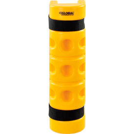 Global Industrial 799048 Global Industrial™ Rack Protector with Cutout, 3" x 3" Opening, 18"H, Yellow image.