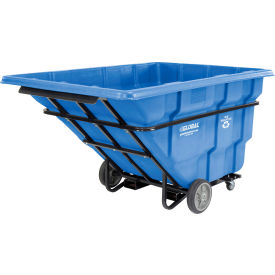 Global Industrial 800262BL Global Industrial™ Extra HD Plastic Forkliftable Recycling Tilt Truck, 2-1/2 Cu. Yd. Cap image.
