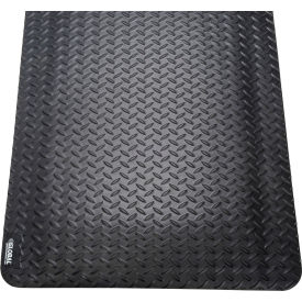 Global Industrial 800320 Global Industrial™ Diamond Plate Anti Fatigue Mat, 15/16" Thick, 2W x 3L, Black image.