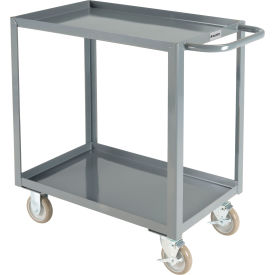 Global Industrial 800453 Global Industrial™ Steel Utility Cart w/2 Tray Shelves, 1200 lb. Capacity, 30"L x 18"W x 35"H image.