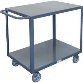 Global Industrial 800455 Global Industrial™ Steel Utility Cart w/2 Shelves, 1200 lb. Capacity, 30"L x 18"W x 35"H image.