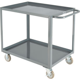 Global Industrial 800457 Global Industrial™ Steel Utility Cart w/2 Tray Shelves, 1200 lb. Capacity, 36"L x 24"W x 35"H image.