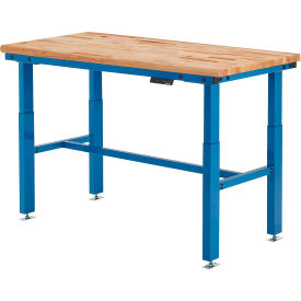 Global Industrial 800577 Global Industrial™ Heavy-Duty Electric Adjustable Workbench, Maple Safety Edge, 60"W x 30"D image.