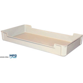 Molded Fiberglass Stacking Ventilation Tray with Drop Sides 30 3/8 x 15  7/8 x 2 7/8 White