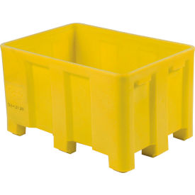 CR Daniels  Dandux 512120Y Dandux Forkliftable Double Wall Skid Bulk Container 512120Y - 36" x 26" x 22", Yellow image.