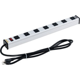 Global Industrial 812416 Global Industrial™ Surge Protected Power Strip, 7 Outlets, 15A, 450 Joules, 6 Cord image.