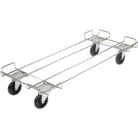 Global Industrial™ Wire Rack Accessory 48 x 20 Dolly Base - 5 Poly Swivel Casters For 48""W Bins