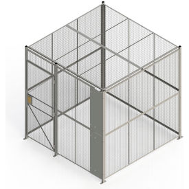 RapidWire™ Welded Wire 4 Sided Cage w/3' Hinged Door & Ceiling 8' 4"" x 8' 4"" x 8' 5-1/4""H