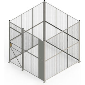RapidWire™ Welded Wire 4 Sided Cage w/3' Hinged Door No Ceiling 8' 4"" x 8' 4"" x 8' 5-1/4""H