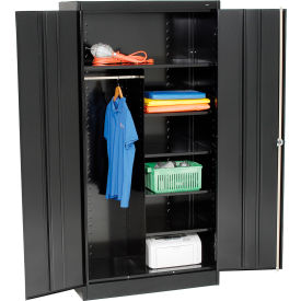 Tennsco Corp 1472-BLK Tennsco Combination Metal Storage Cabinet 1472-BLK - 36x18x72 Black image.