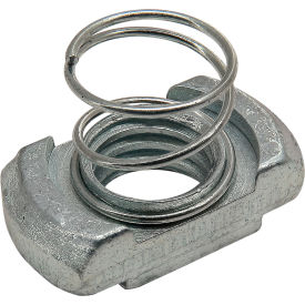 45 Series M8 Spring Nut Slot 10 Steel Bright view 2